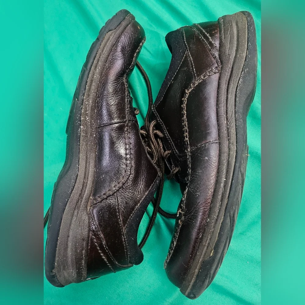 Clarks Travel Trek‎ Oxfords Brown Lace Up Leather Mens Size 11.5 Wide 16066038